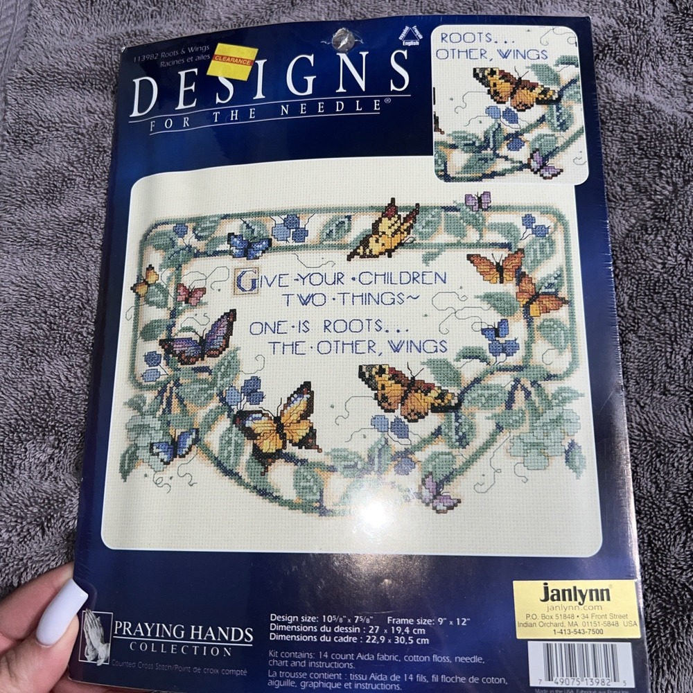 Janlynn Counted Cross Stitch Kit Roots & Wings #113982 Praying Hands Collection